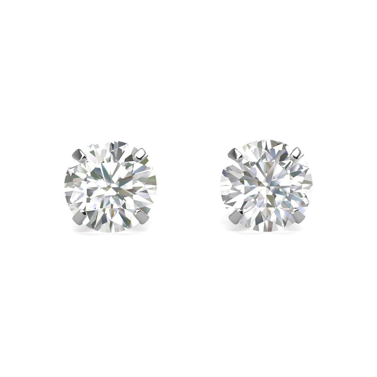 Moissanite by Cate & Chloe Vera 18k Gold Plated 925 Sterling Silver Stud Earrings 0.2tcw