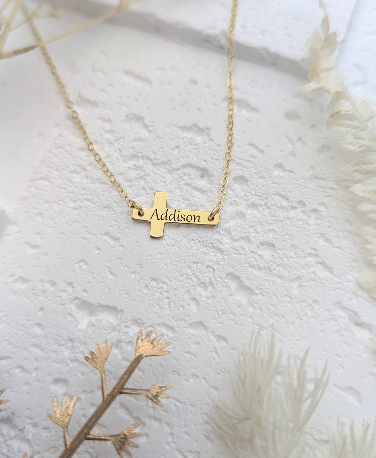 Cross Name Necklace- Personalized Confirmation Gift