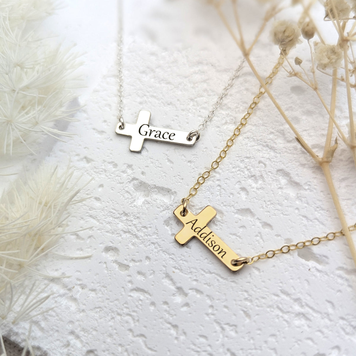 Cross Name Necklace- Personalized Confirmation Gift