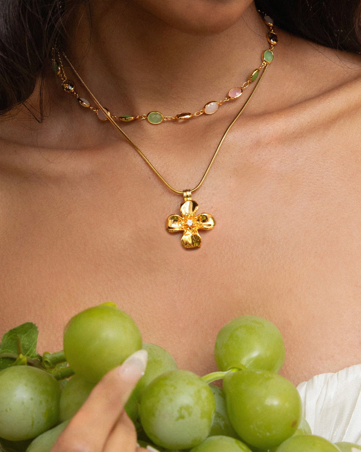 Cruz Flor Necklace