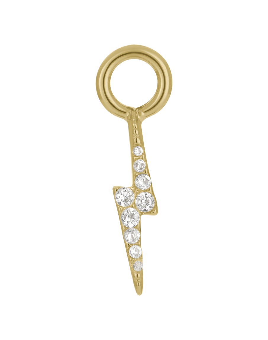Crystal Bolt Hoop Charm