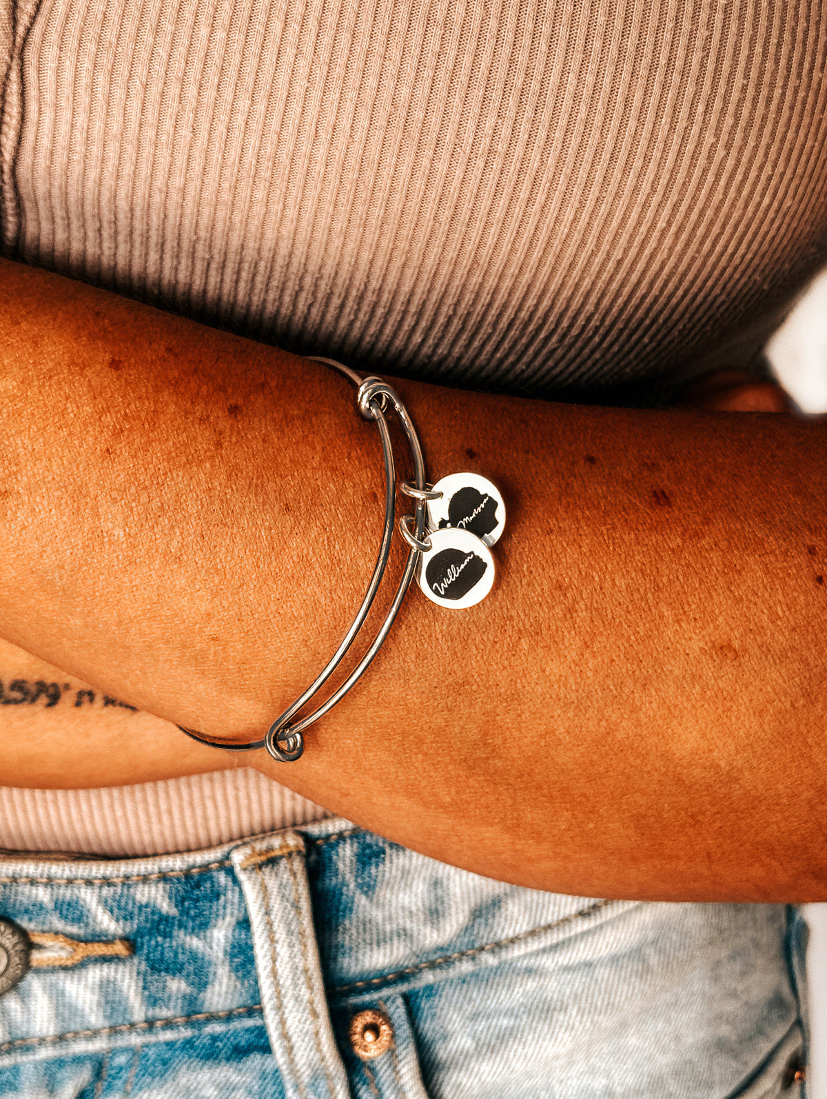 Custom Child Silhouette Bracelet
