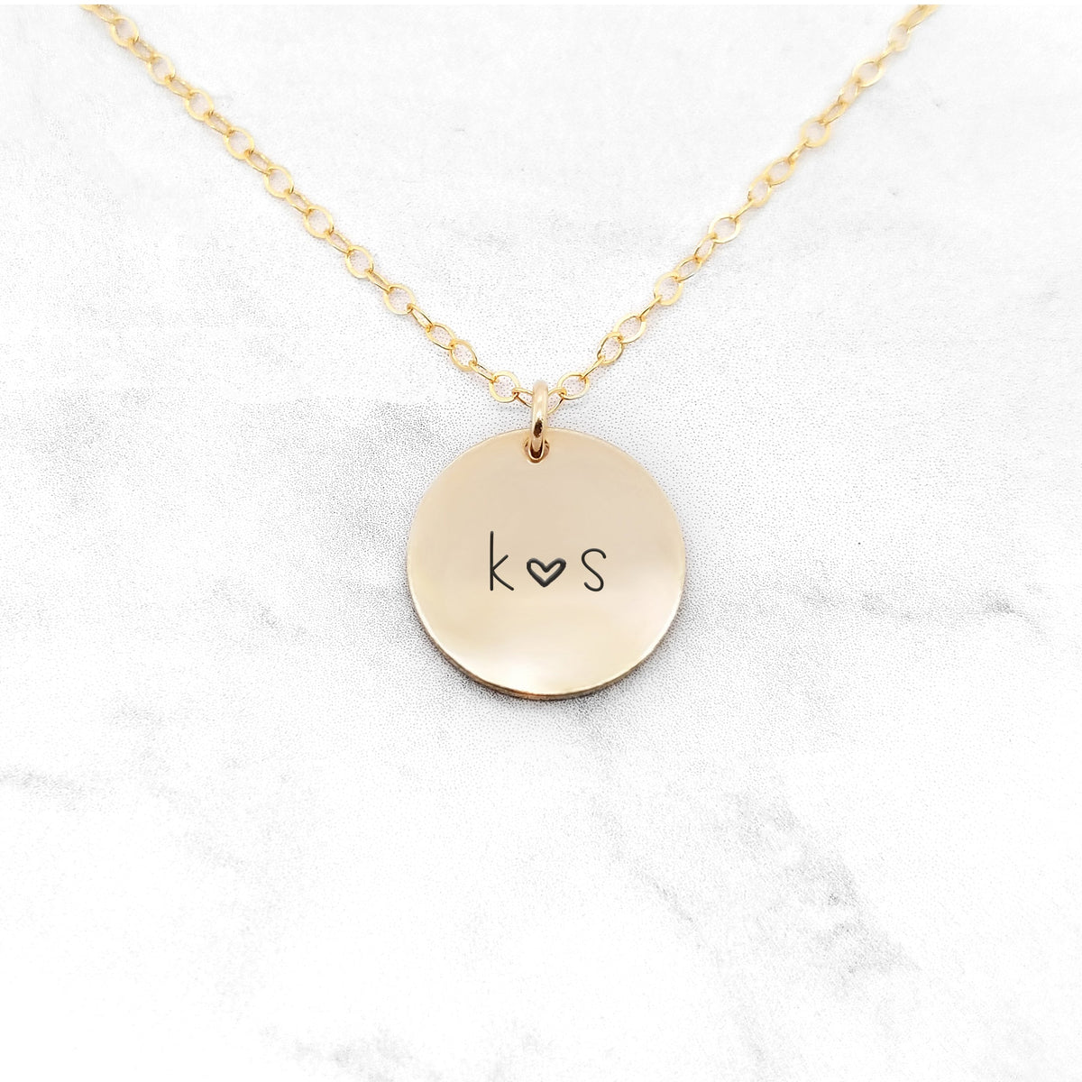 Custom Disc Necklace - Initial Disc Necklace