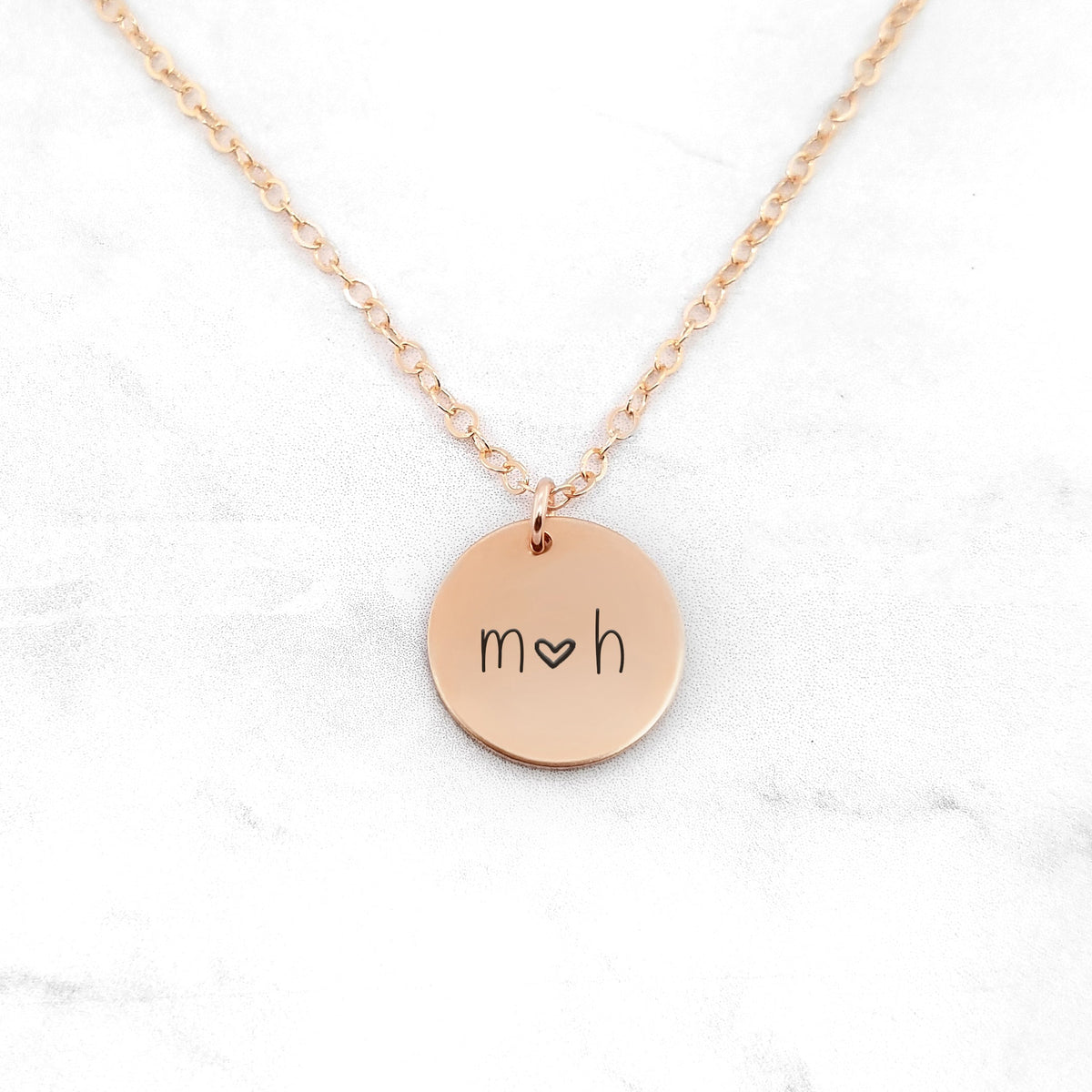 Custom Disc Necklace - Initial Disc Necklace