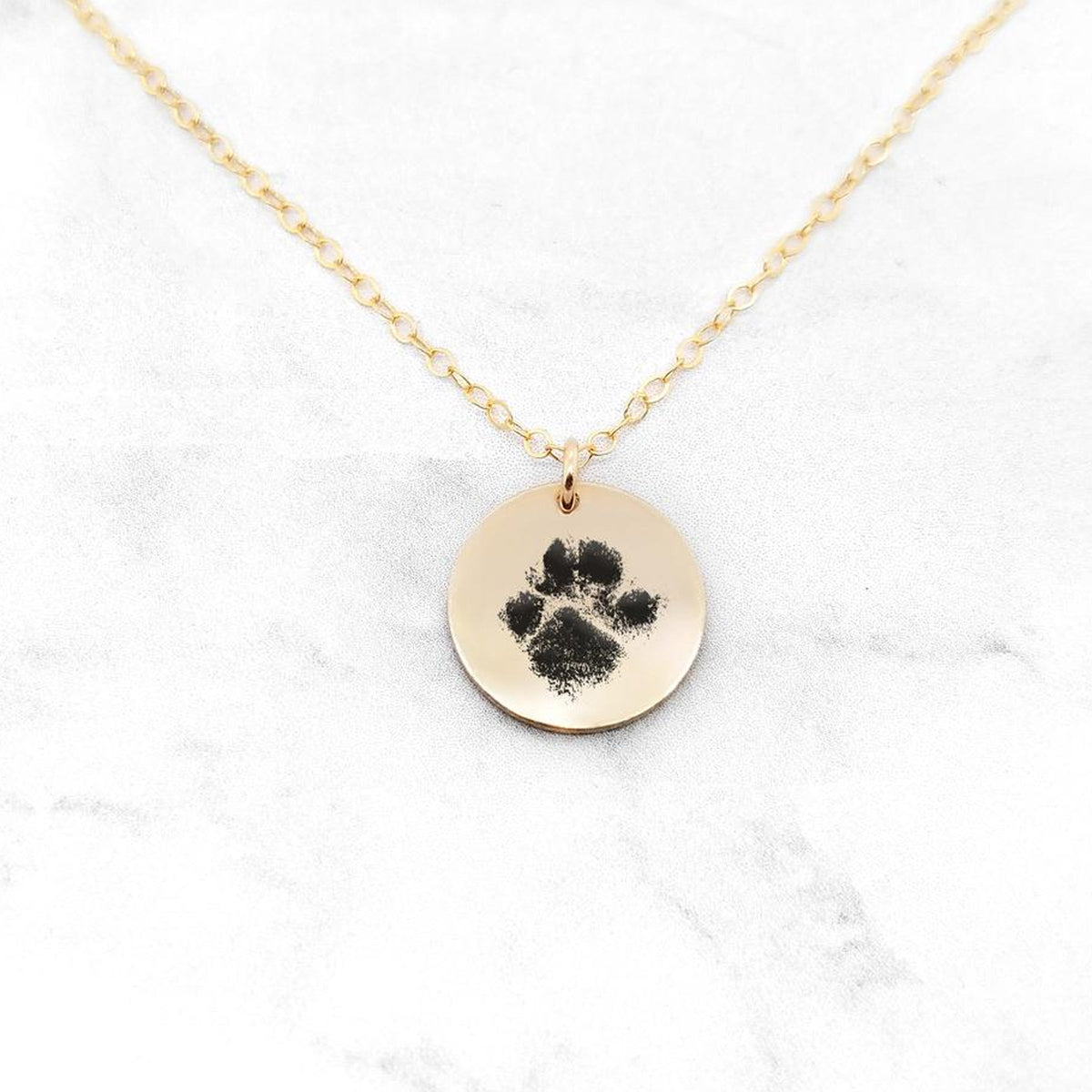 Custom Paw Print Necklace - Dog Paw Necklace