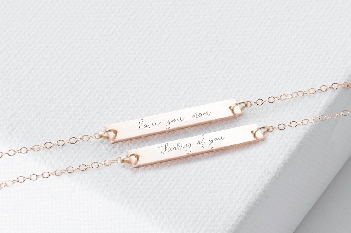 Custom Bar Handwriting Bracelet