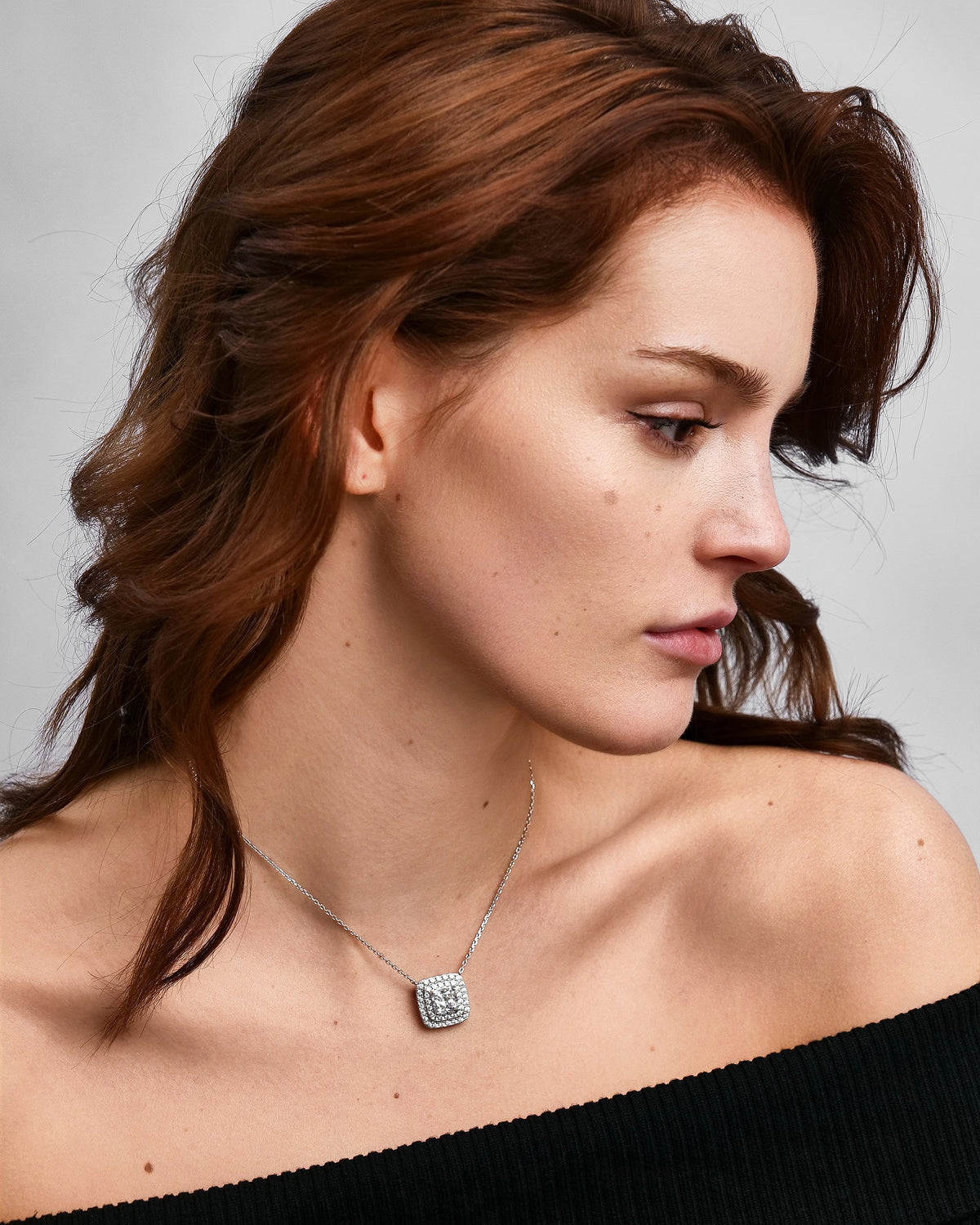 Elizabeth Cushion Cut Necklace