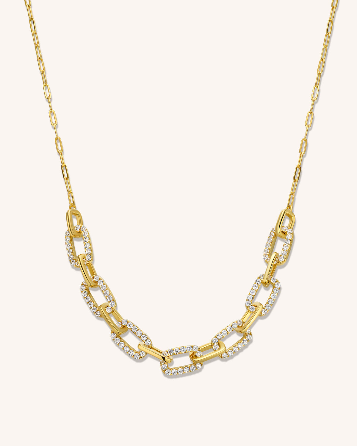 Pavé Seven Link Necklace