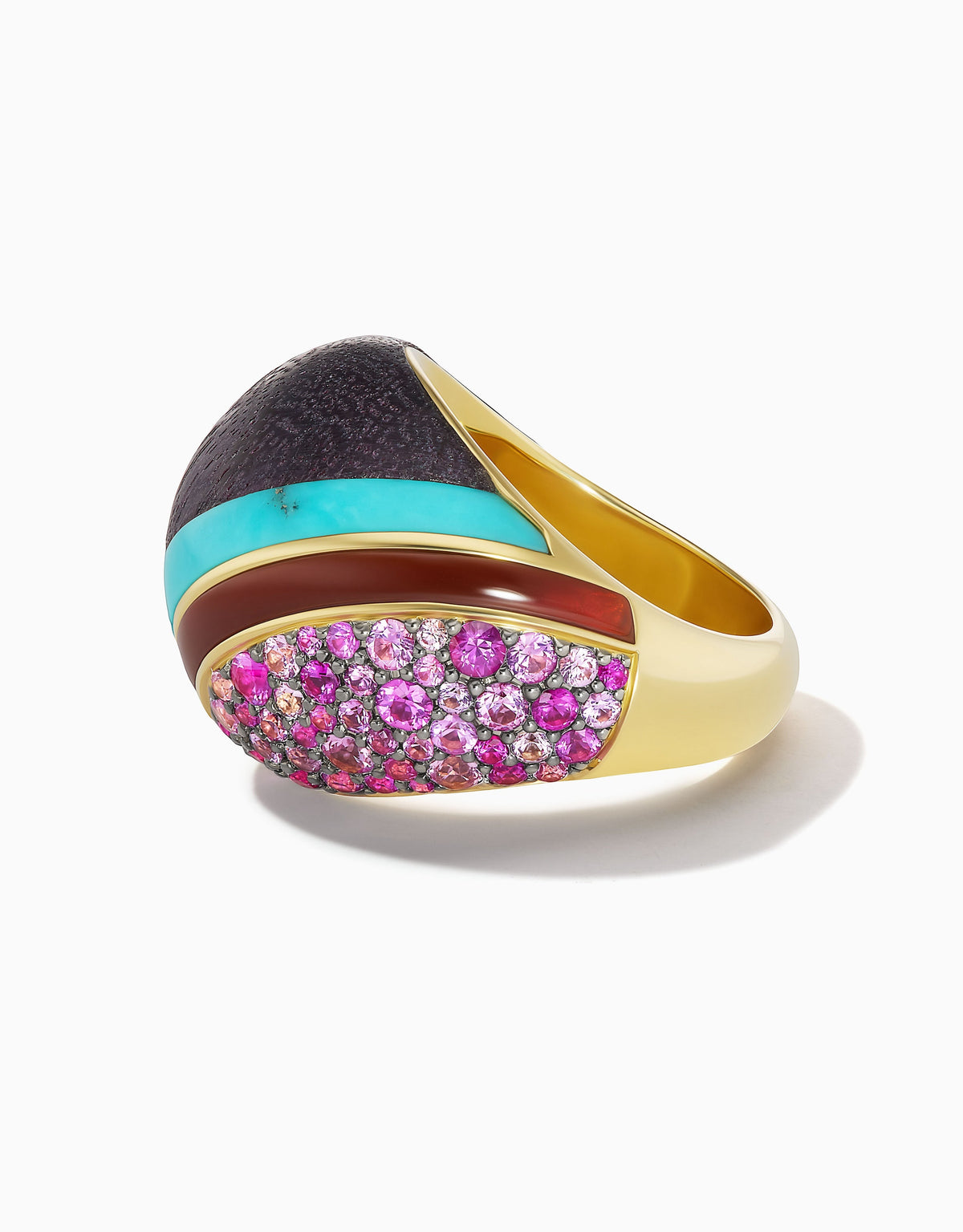 Wooden Dome Ring, Purpleheart Wood