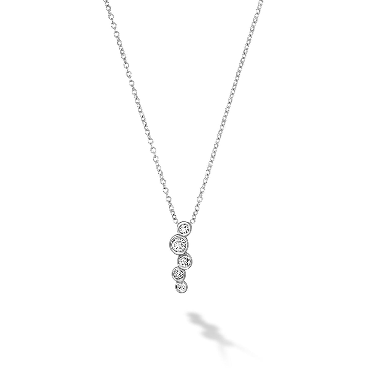 18k Gold Diamond Small Cascade Pendant