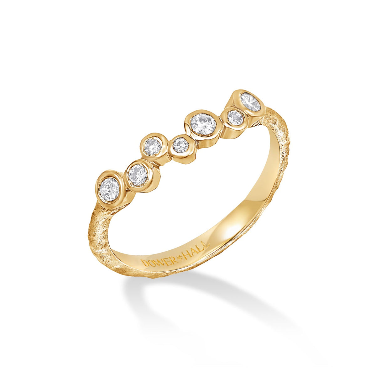 18k Gold Diamond Fine Cascade Wraparound Ring