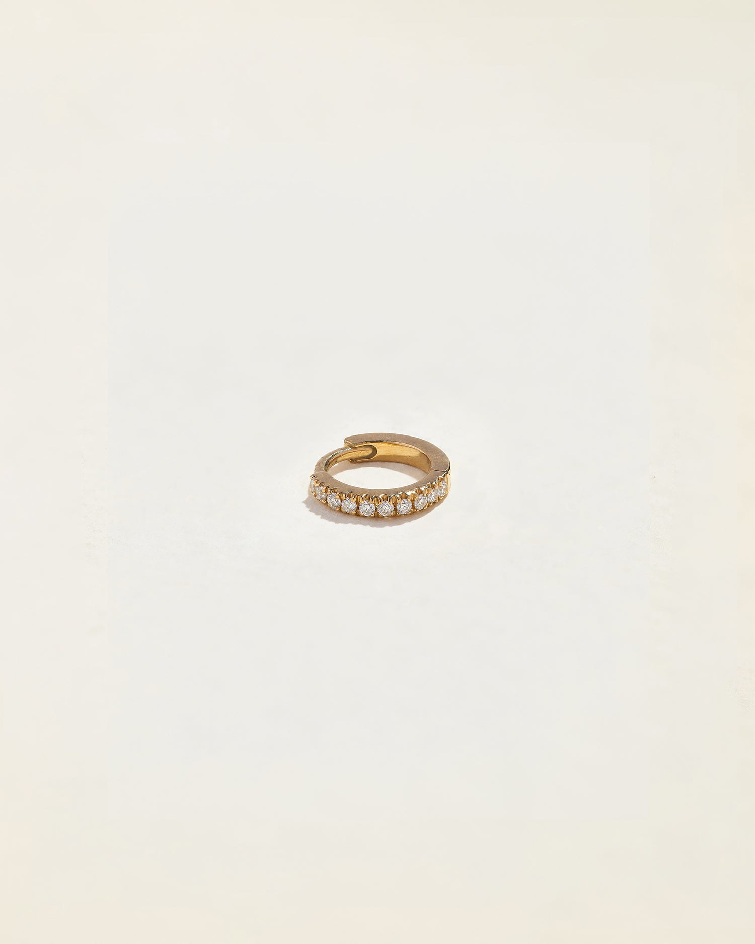 Tiny Half Pavé Huggie