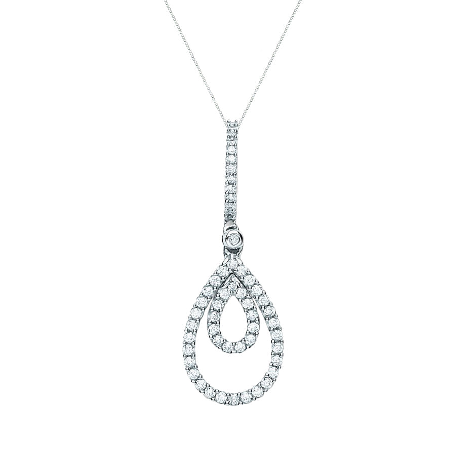 Diamond Double Drop Pendant