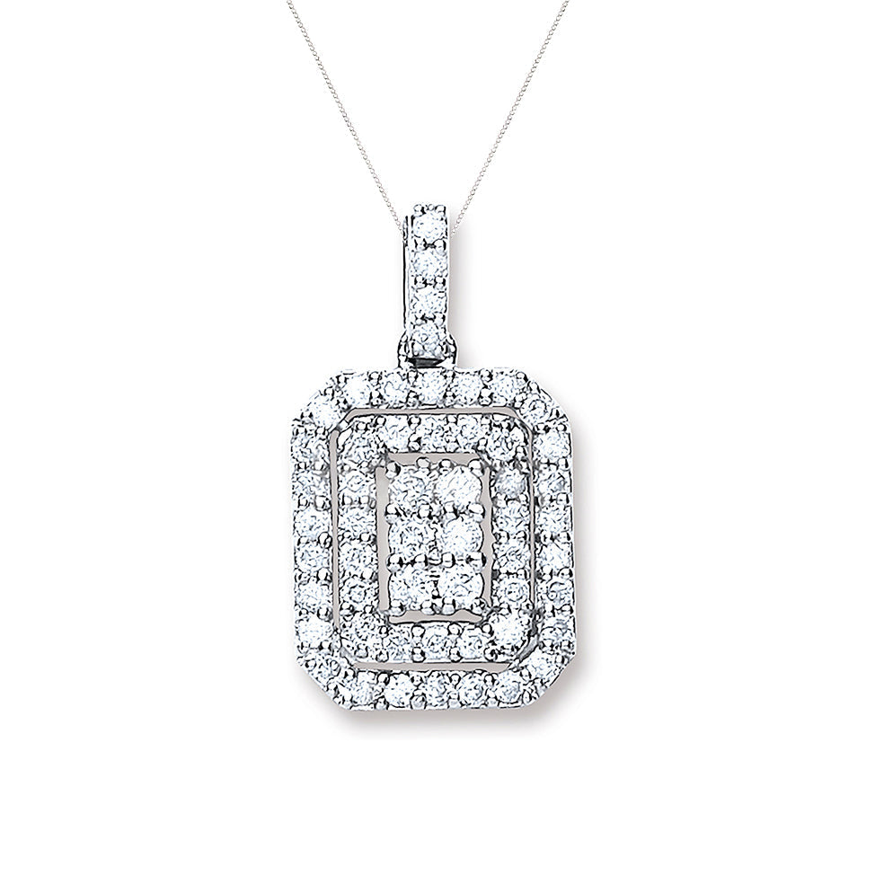 Diamond Pavé Square Pendant