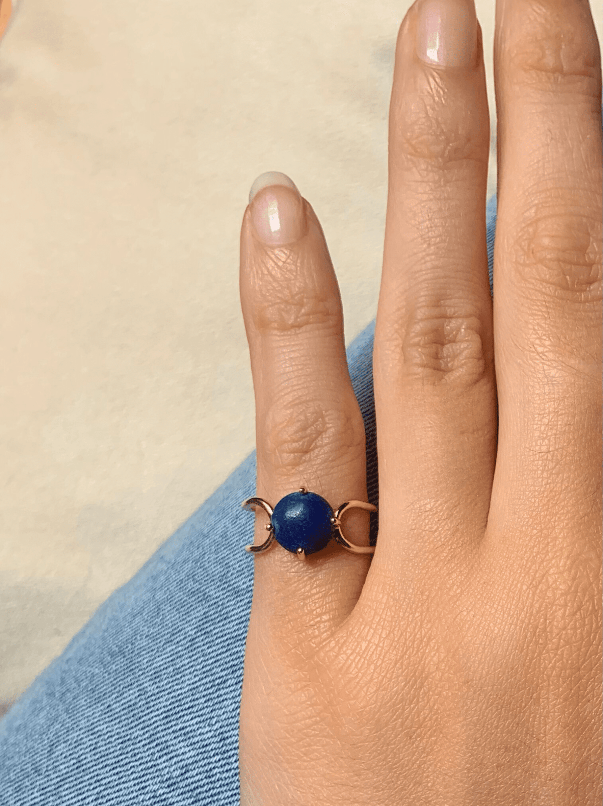DOUBLE C SMALL CABOCHON RING