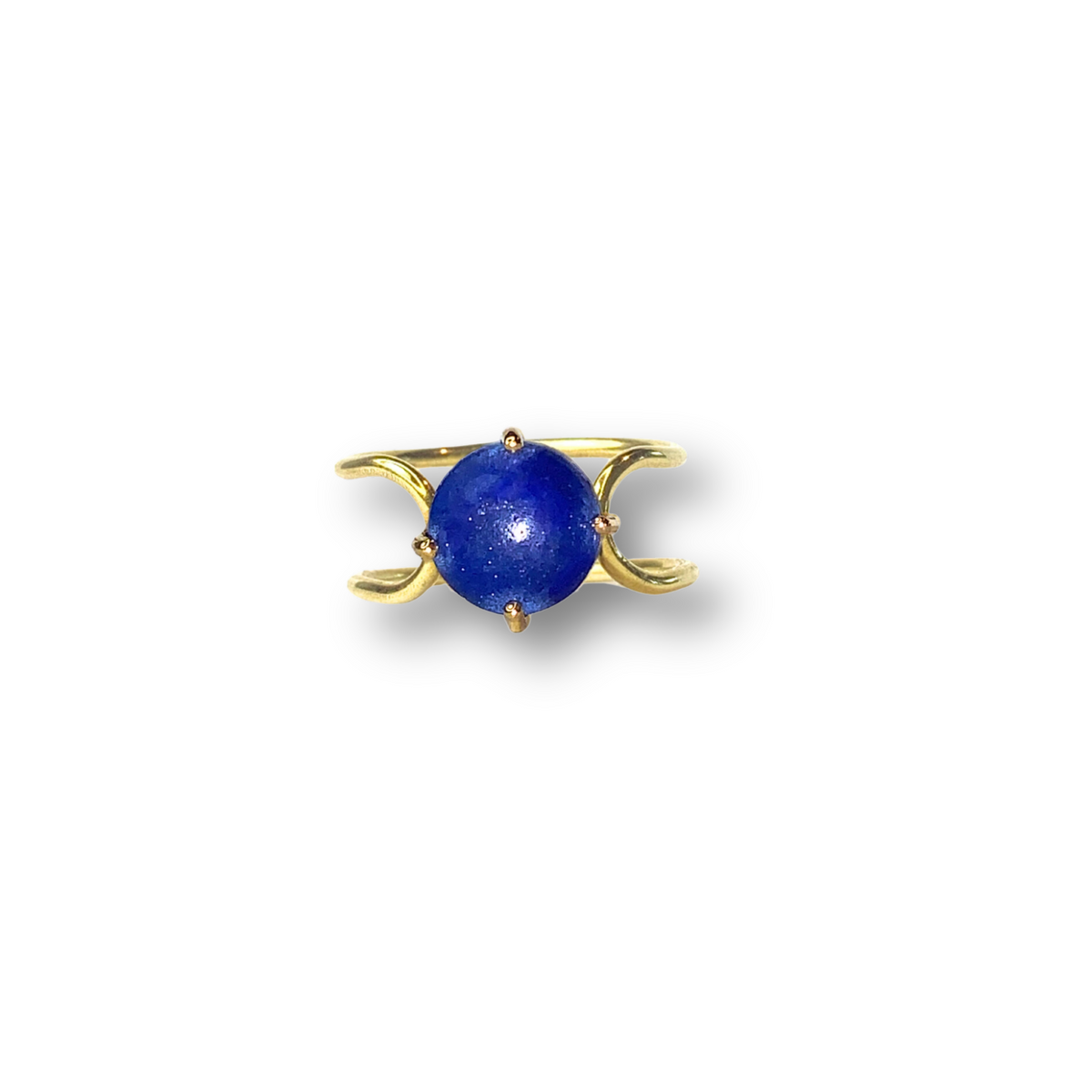DOUBLE C SMALL CABOCHON RING