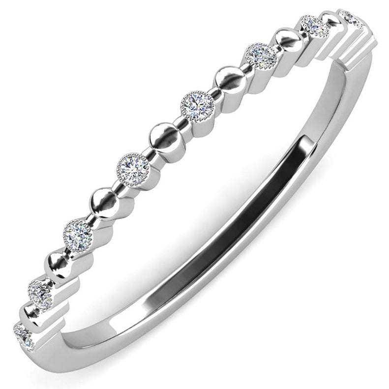 Illiana 18k White Gold Plated Ring with Round Cut Swarovski Crystals