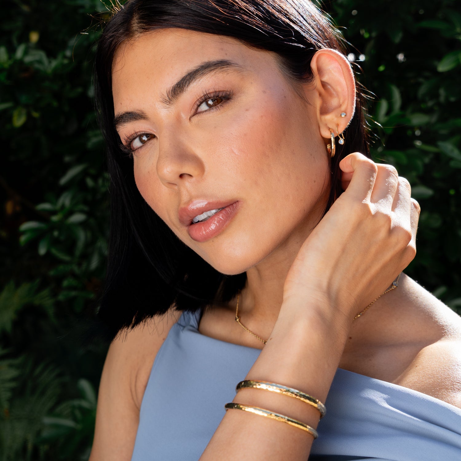 20mm Hammered Hoop Nomad Earrings