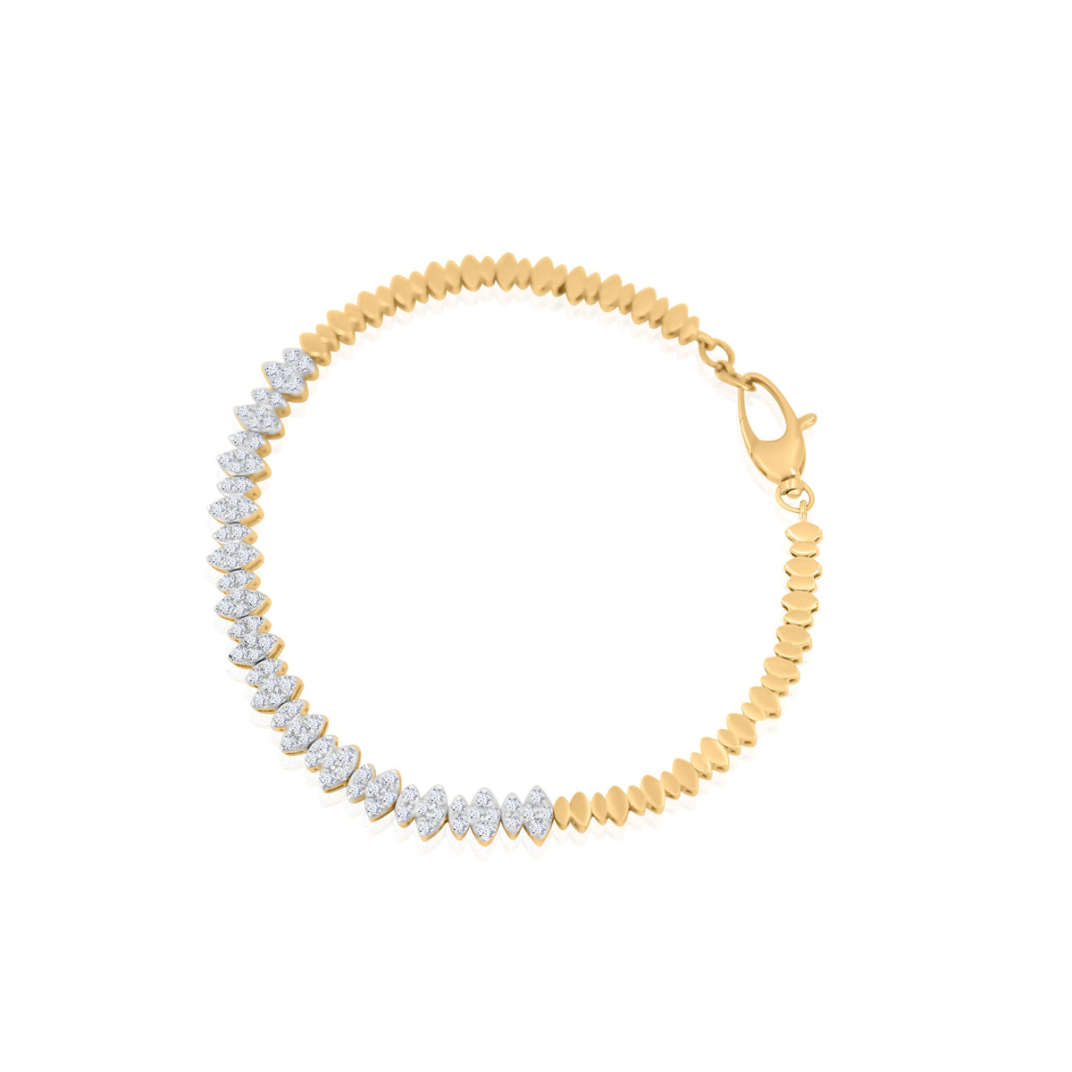 Gold Multi Marquise Pave Bracelet