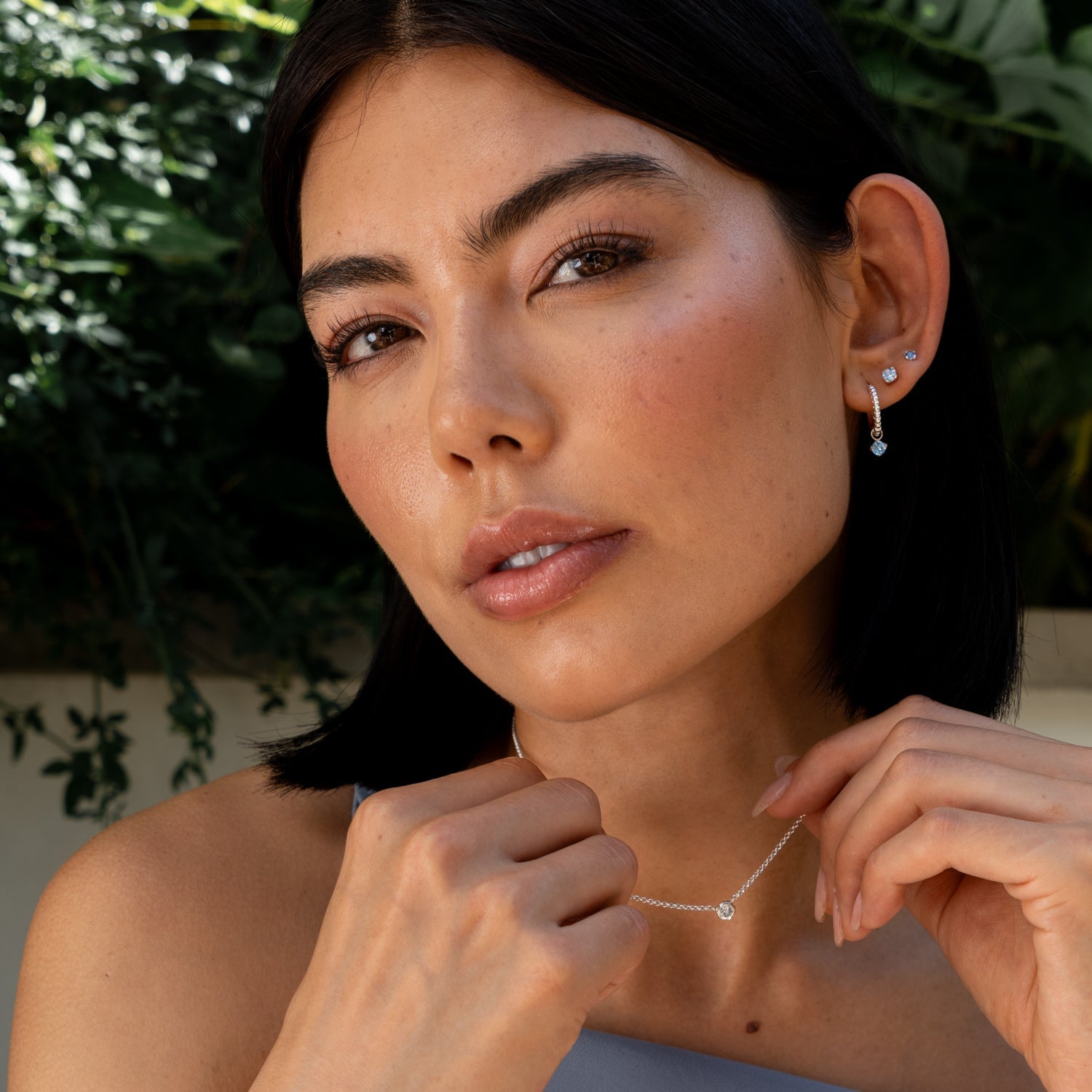 Aquamarine Orissa Hoops