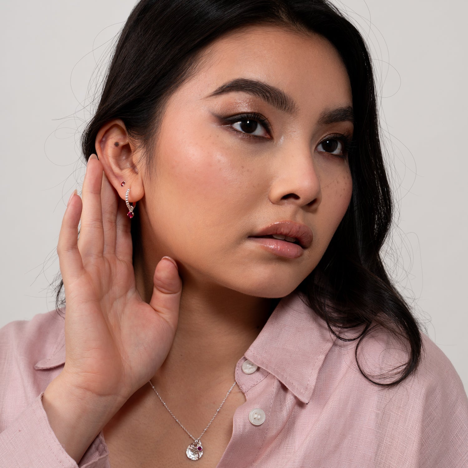 4mm Garnet Orissa Studs