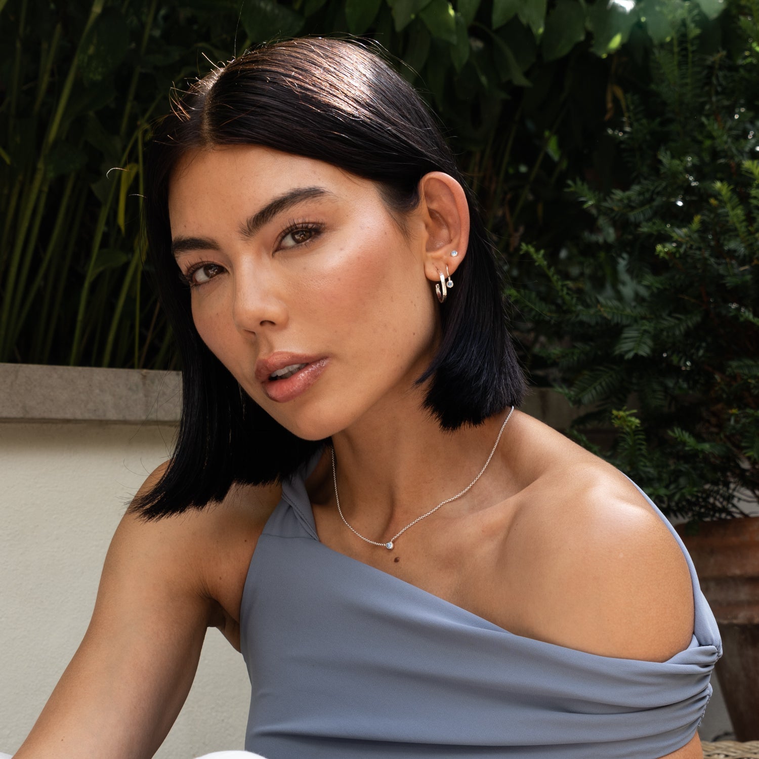 3mm Aquamarine Dewdrop Studs