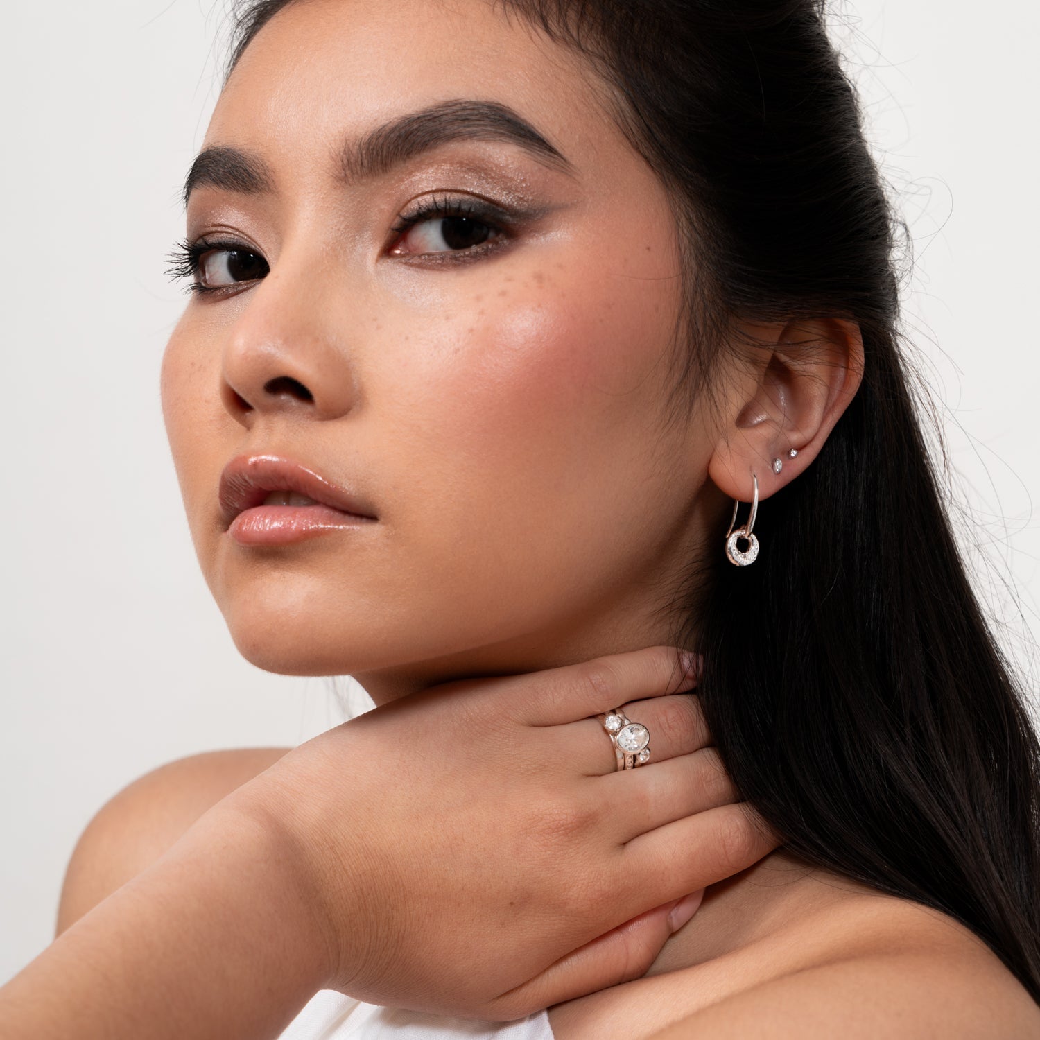 Ice Twinkle Stacking Rings