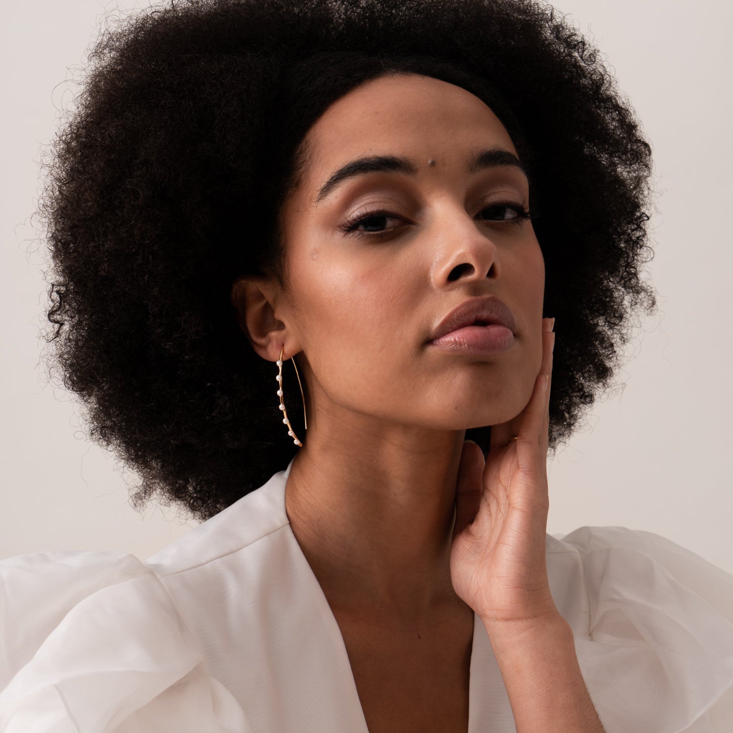 Long Waterfall Pearl Drop Earrings