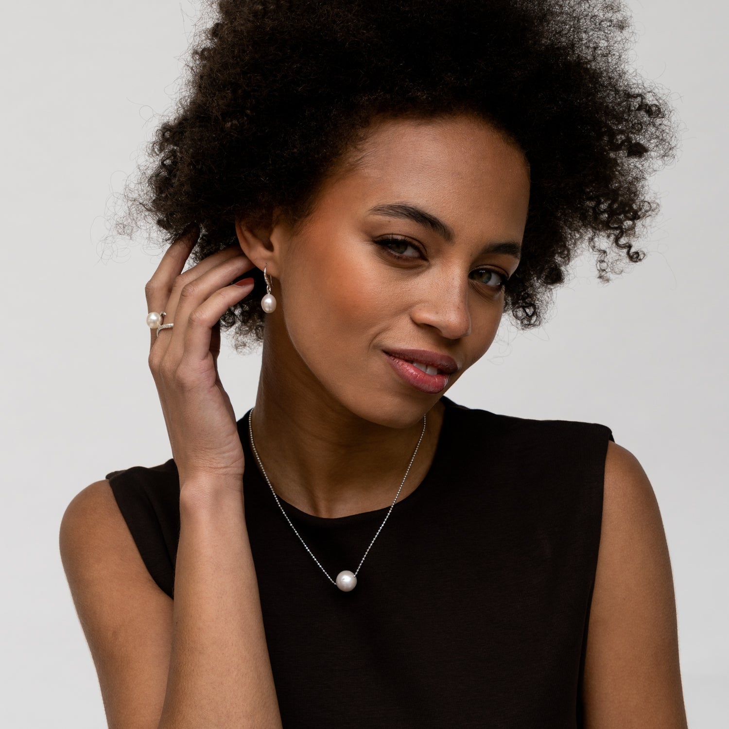 12mm Oval White Freshwater Pearl Drop Earrings