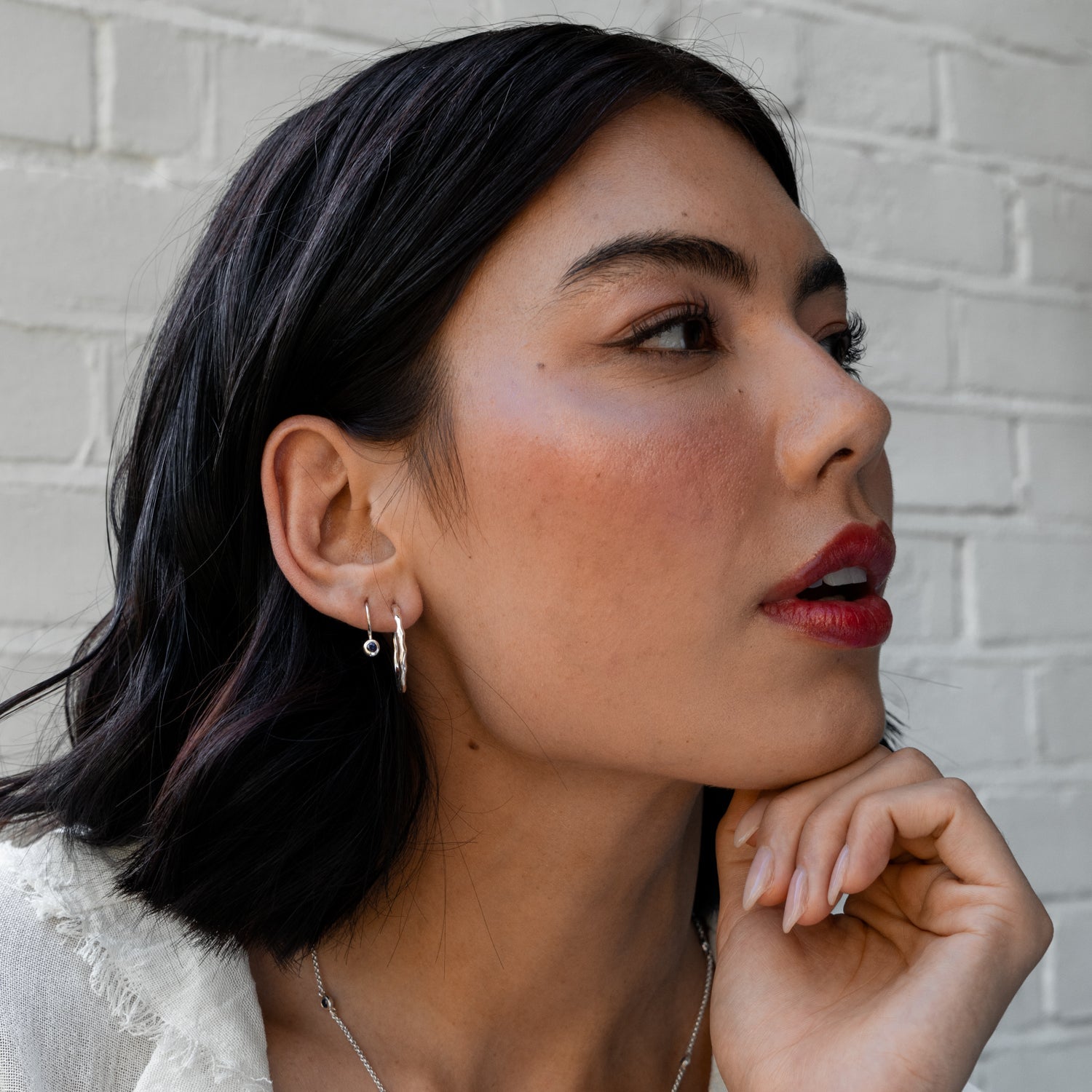 Blue Sapphire Dewdrop Earrings