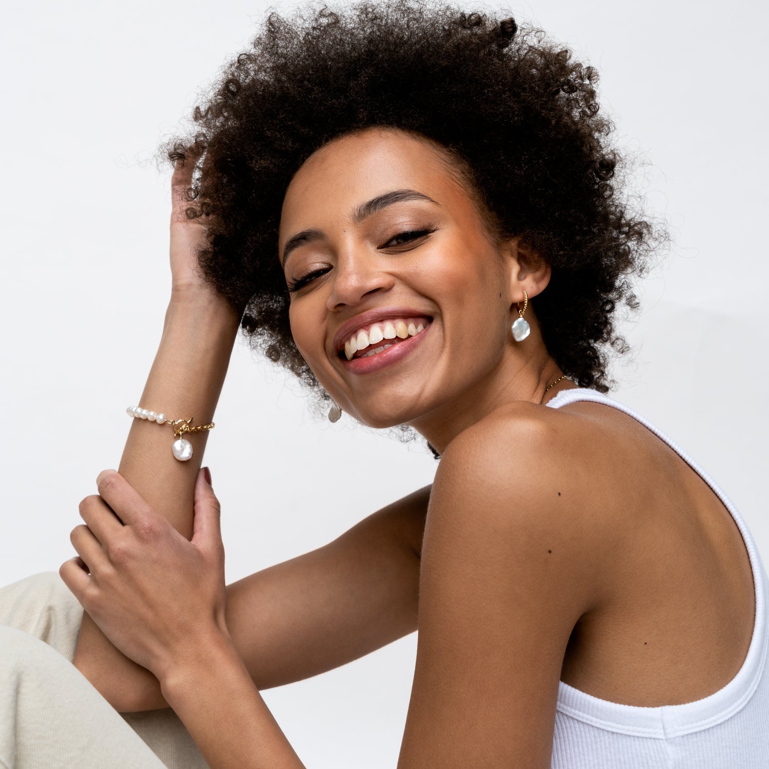 Timeless Keshi Pearl Hoops