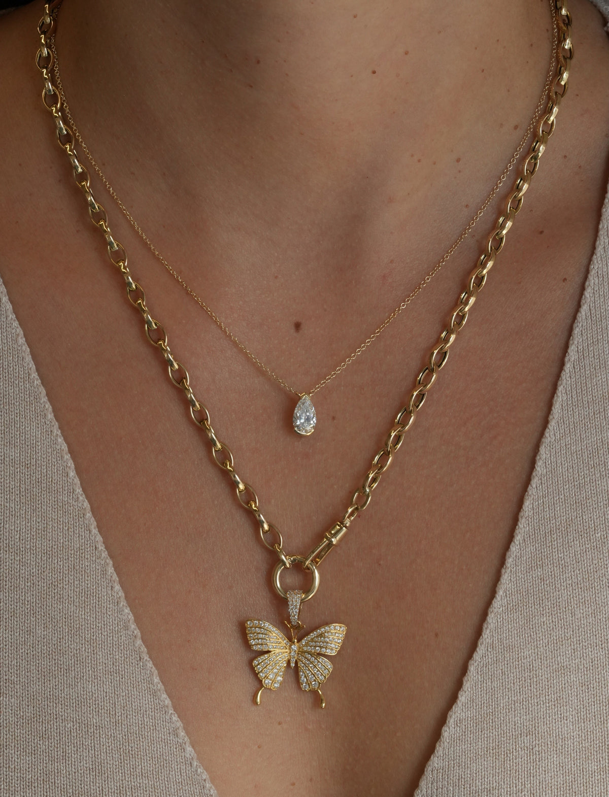 Gold Oval Paperclip Clasp Chain