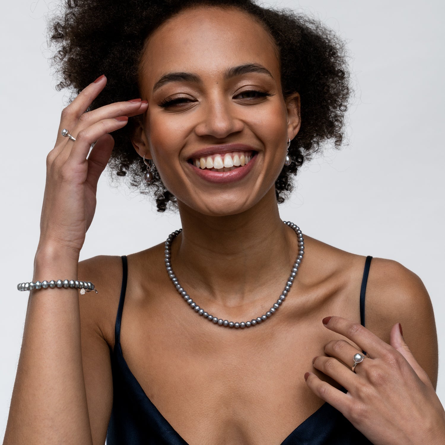 Timeless Dove Grey Freshwater Pearl Necklace