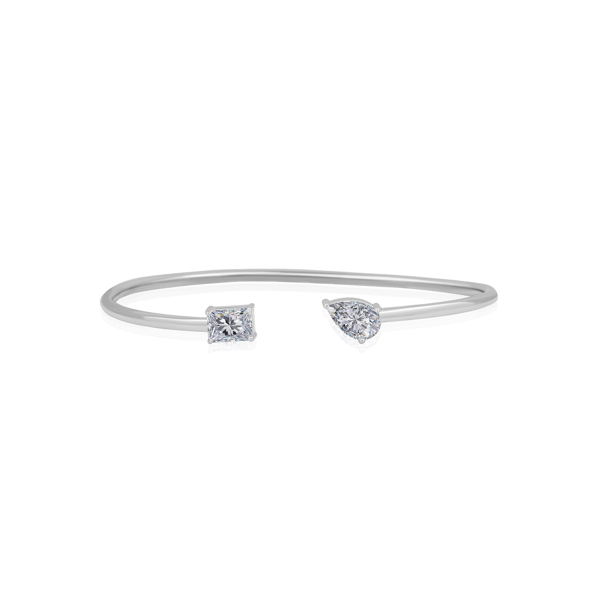 Lab Diamond Emerald Cut and Pear Bangle