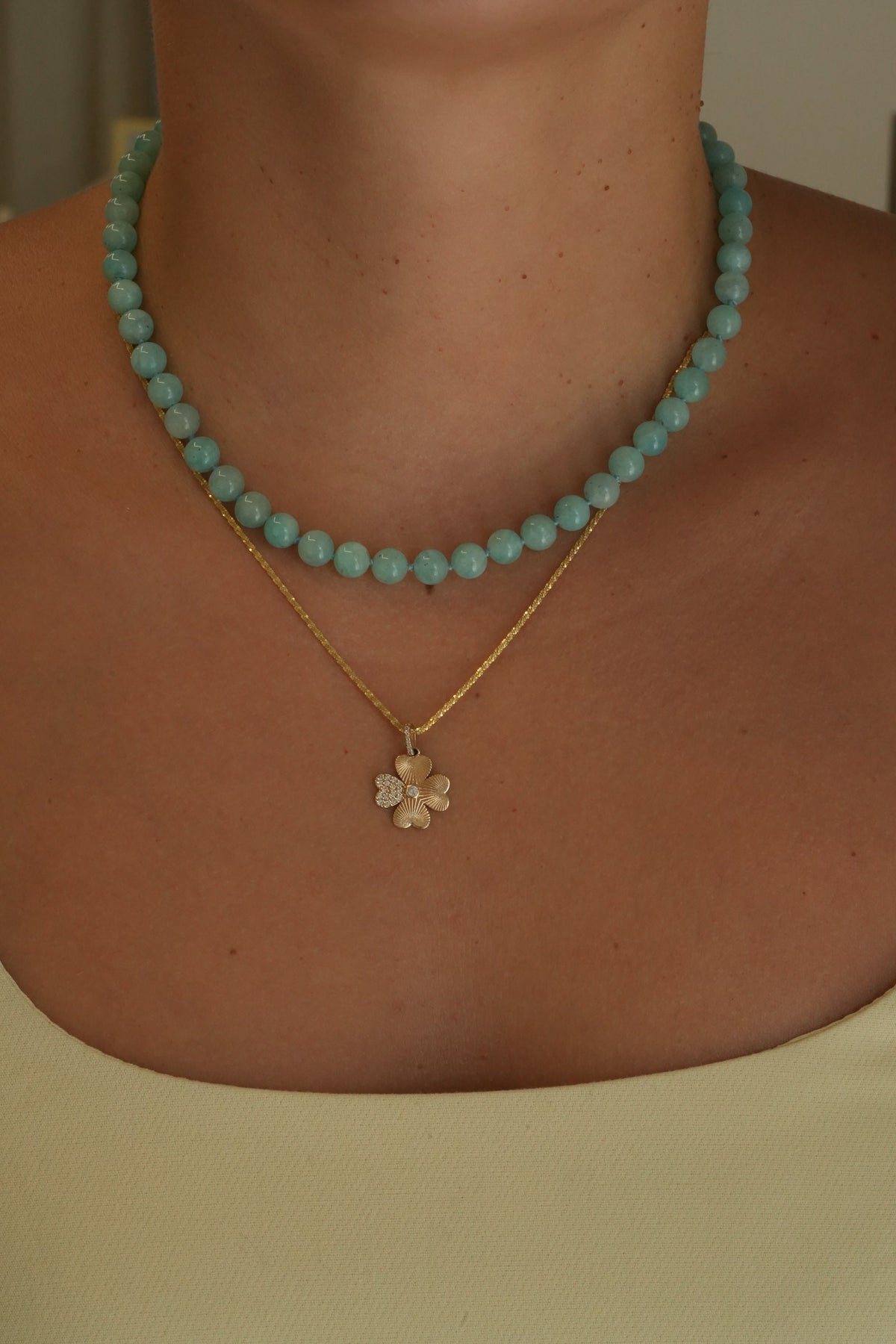 Aqua Beaded Necklace