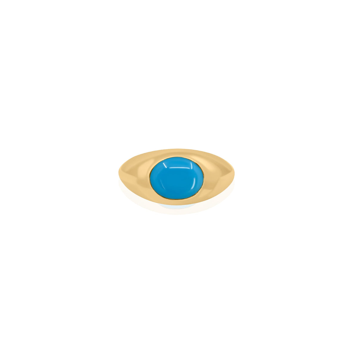 Gold Dome Turquoise Ring