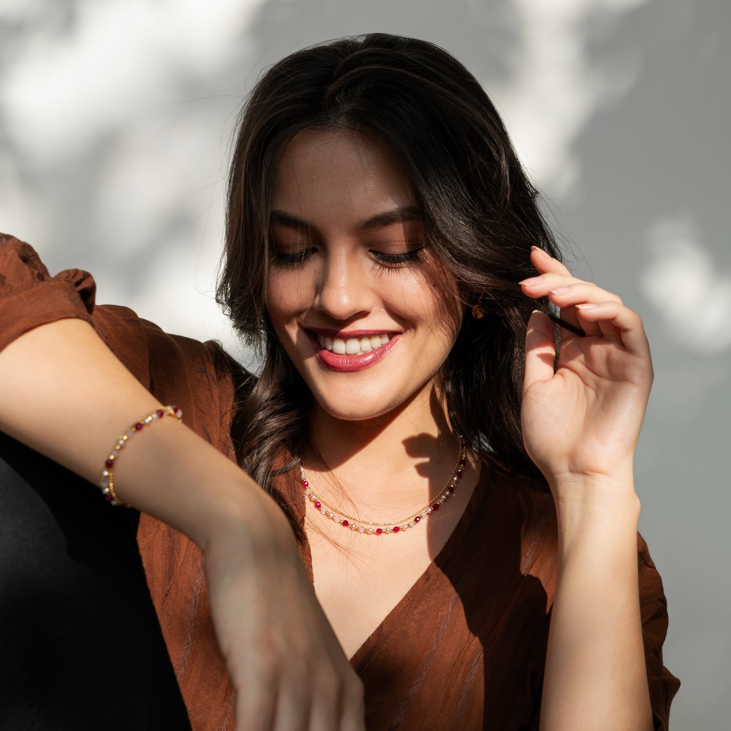 Pink Blossom Orissa Necklace