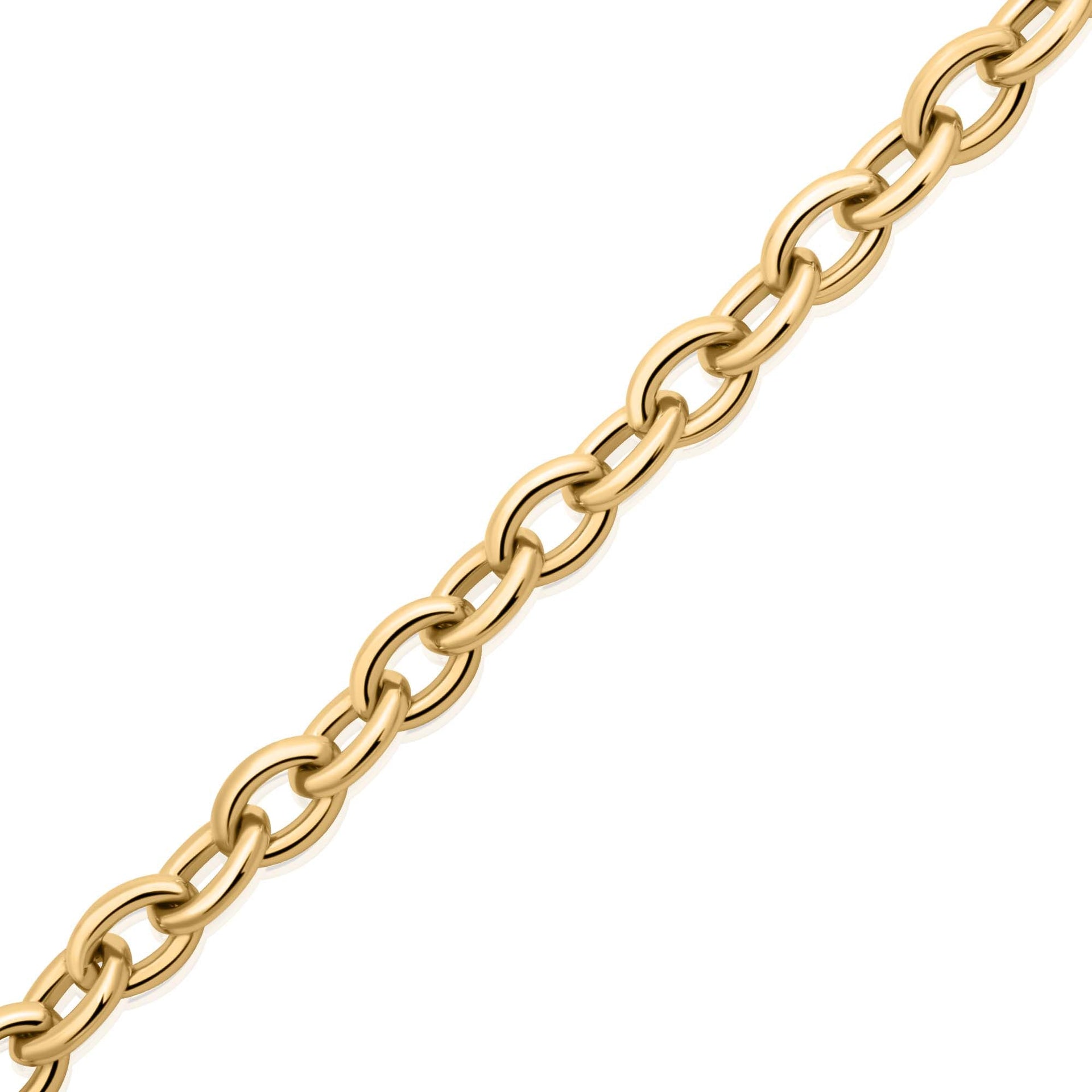 Gold Chunky Big Oval Paperclip Bracelet