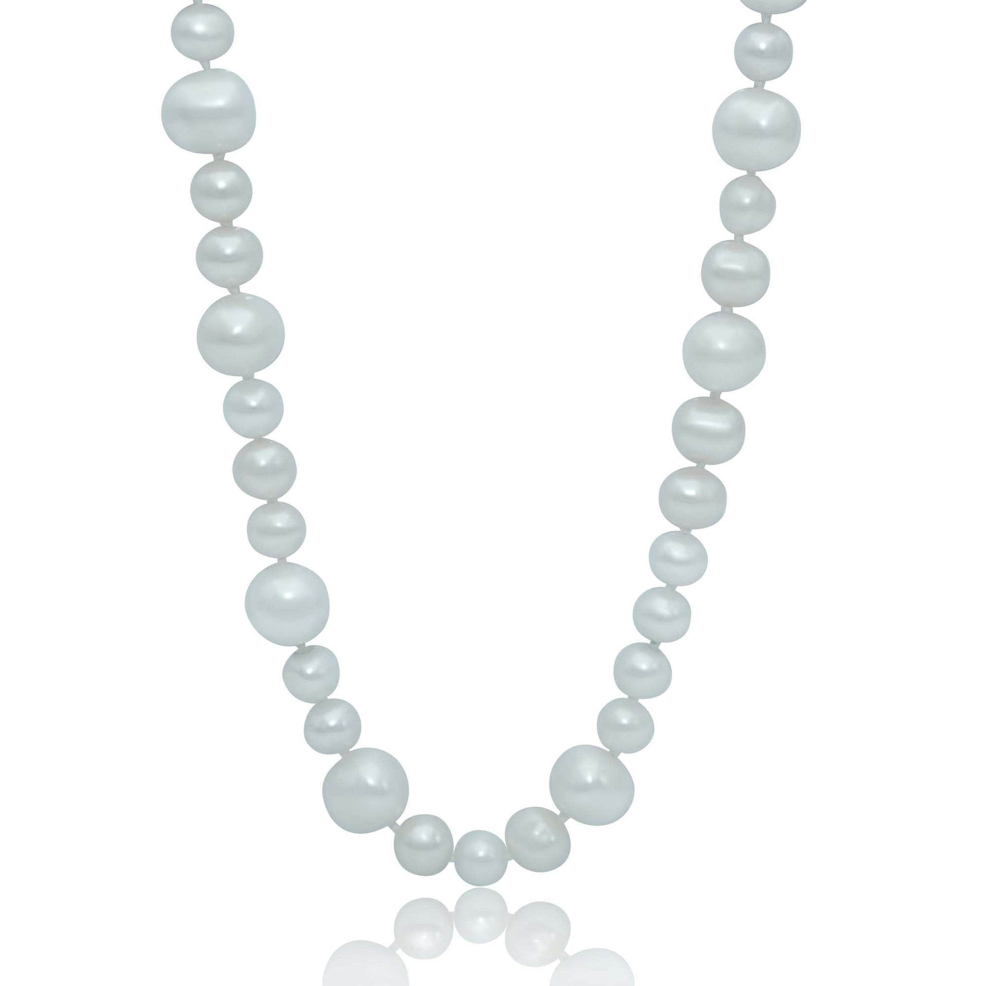 Gold Graduated Pearl Necklace