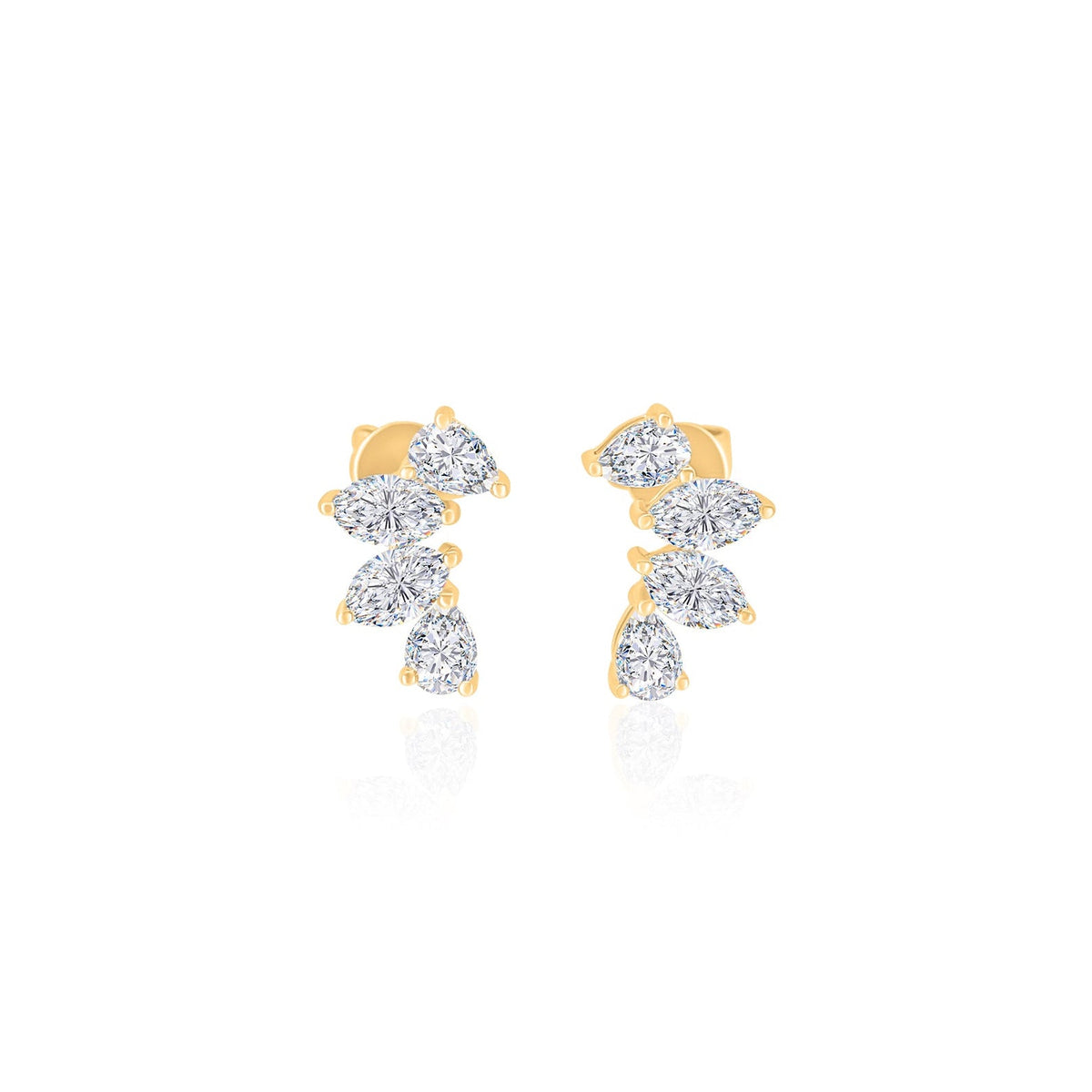 Gold Lab Diamond Multi Shape Climber Stud