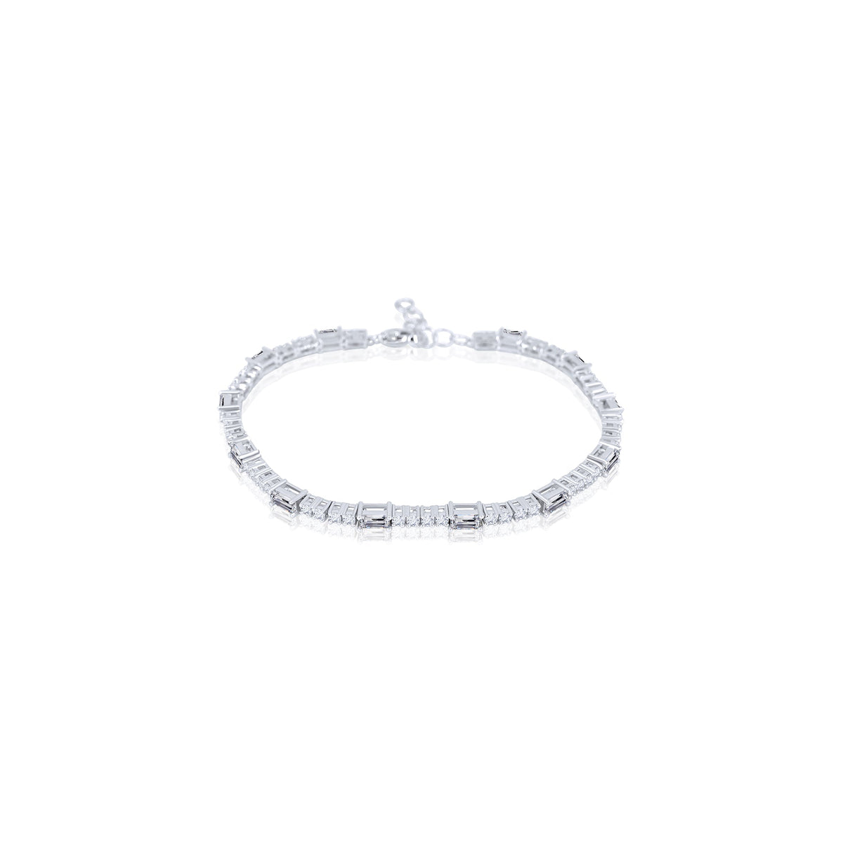 Gold Lab Diamond Multi Baguette Tennis Bracelet