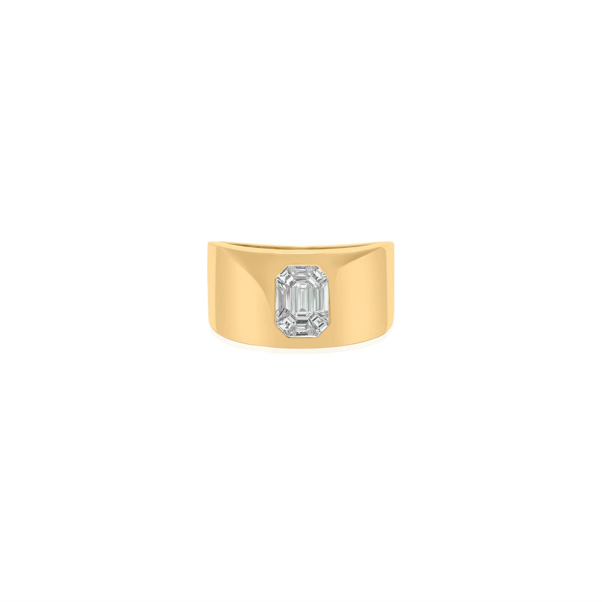 Gold Illusion Diamond Dome Ring