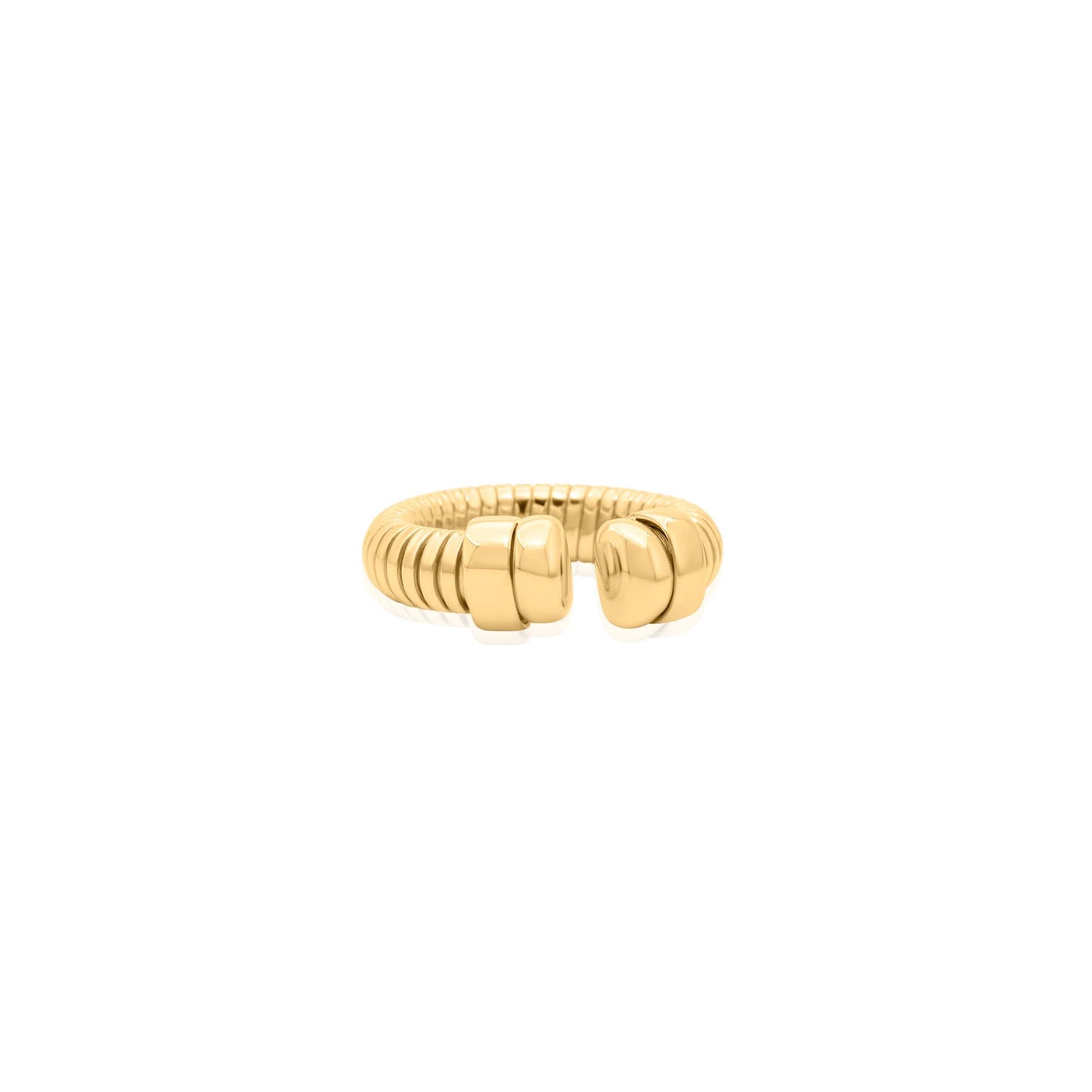 Gold Small Snake Chain Ring