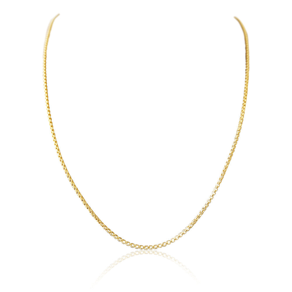 Gold Medium Box Chain Necklace