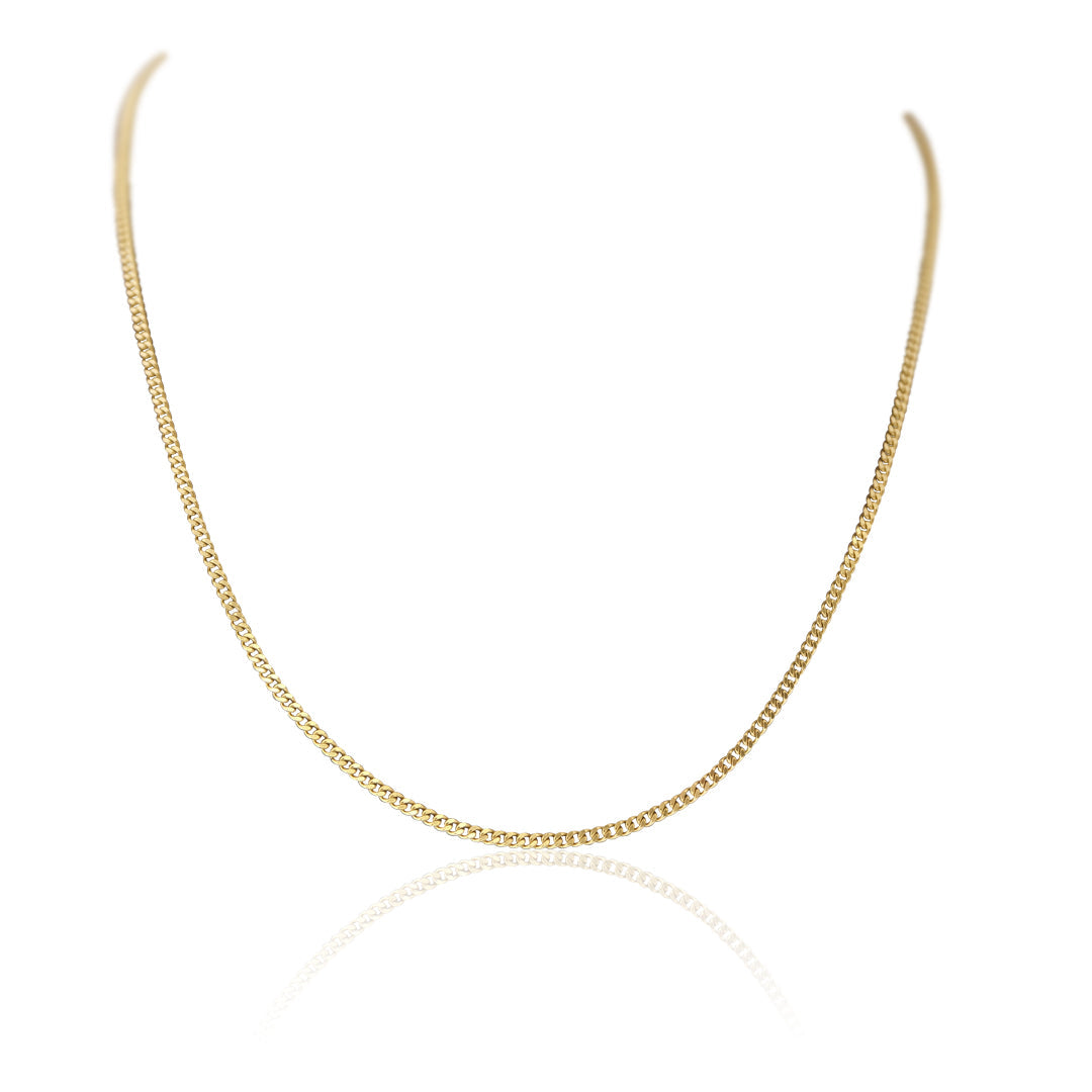 Gold Mini Cuban Chain Necklace