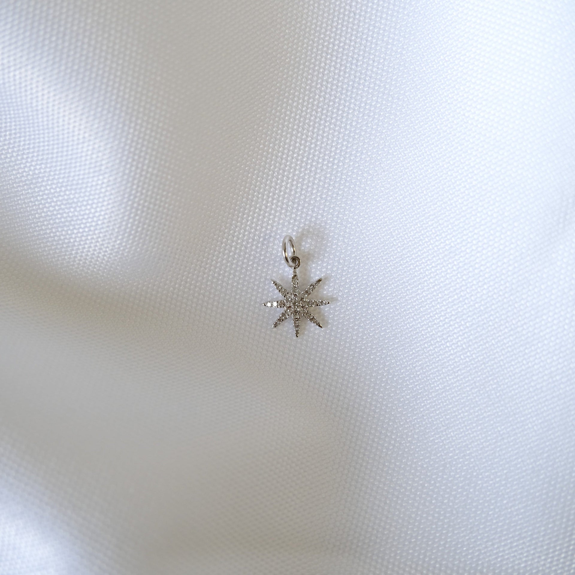 Gold Pave Diamond Starburst Pendant