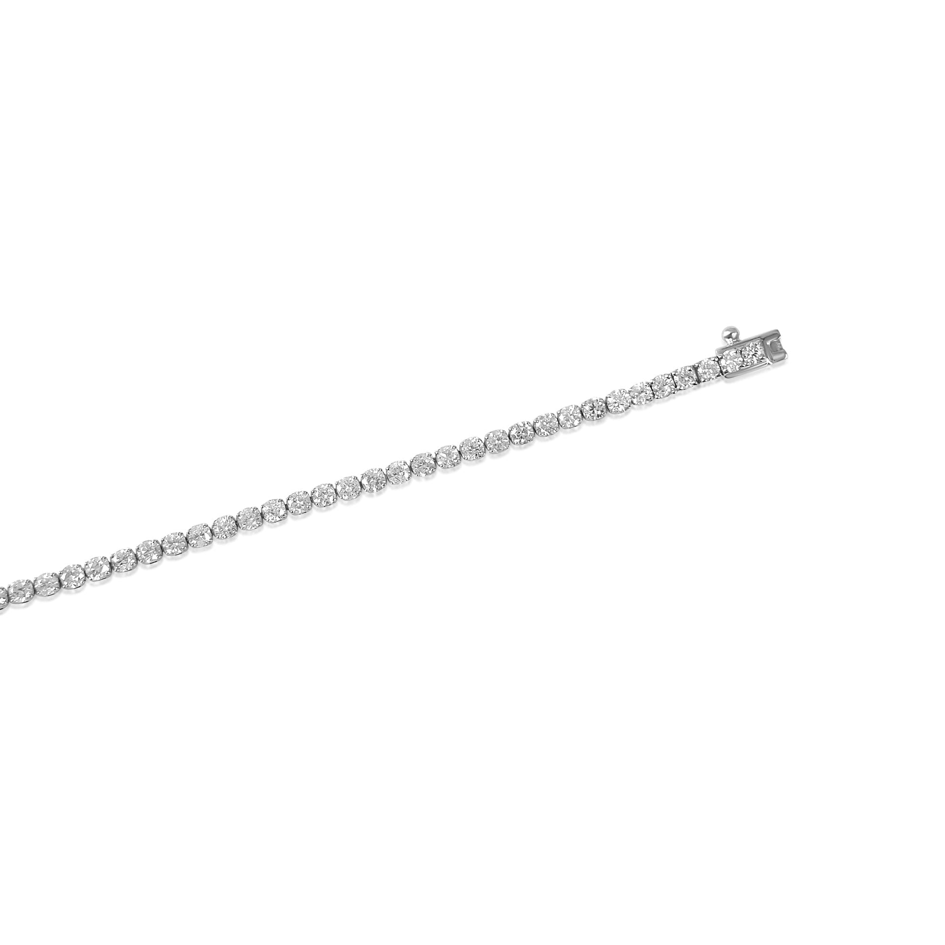 Gold Double Round Diamond Tennis Bracelet