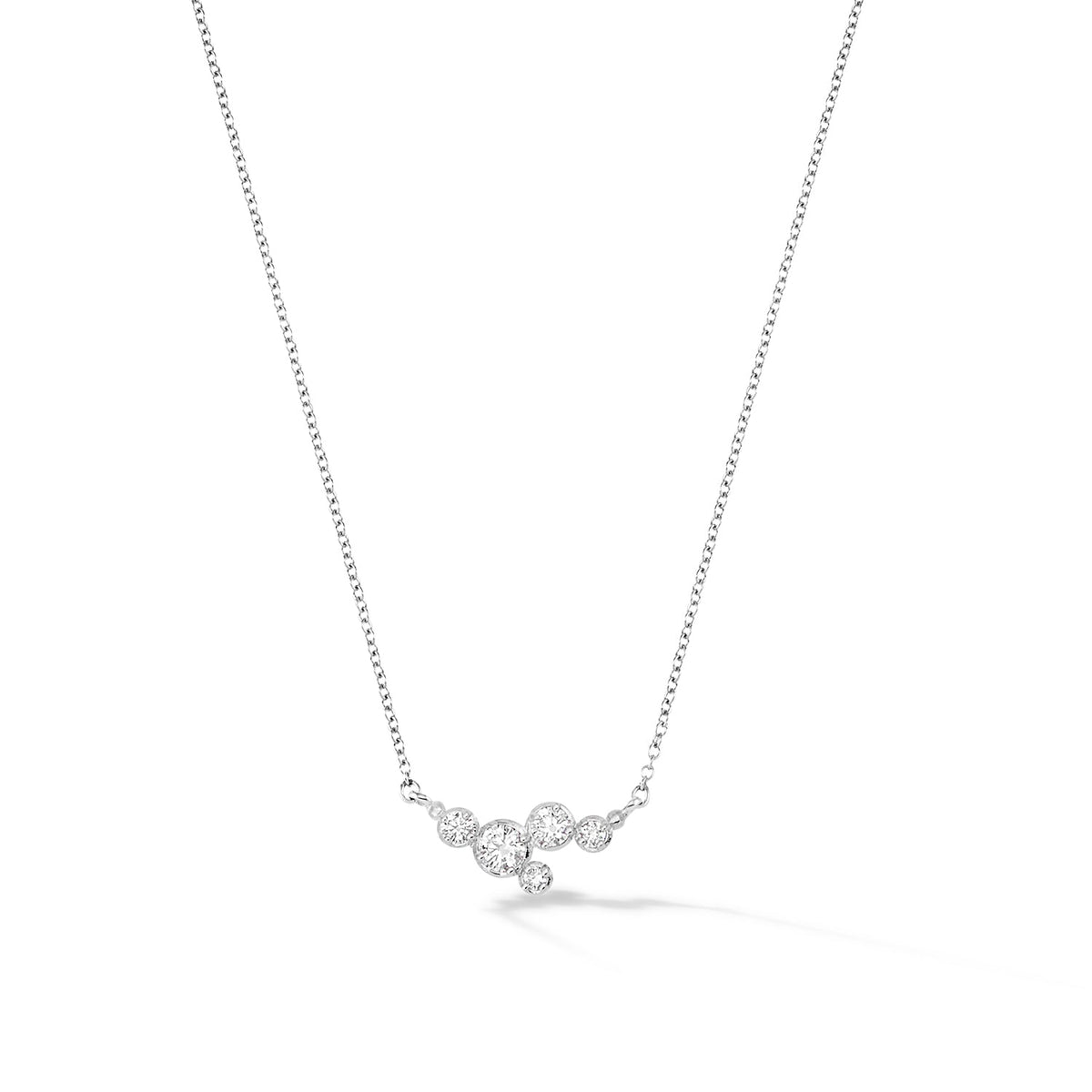 14k Gold Stargazer Five Diamond Pendant