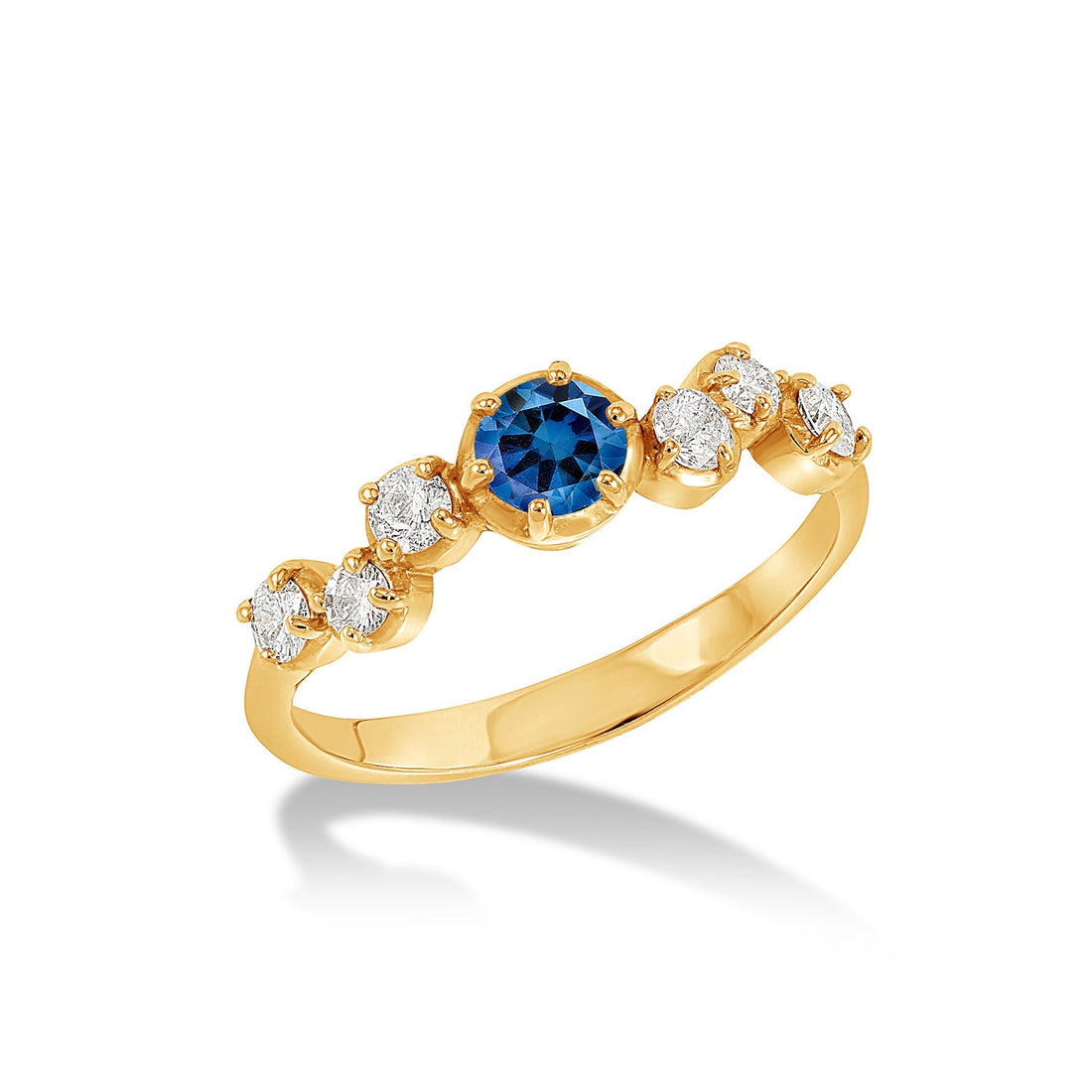 18k Sapphire & Diamond Stargazer Ring