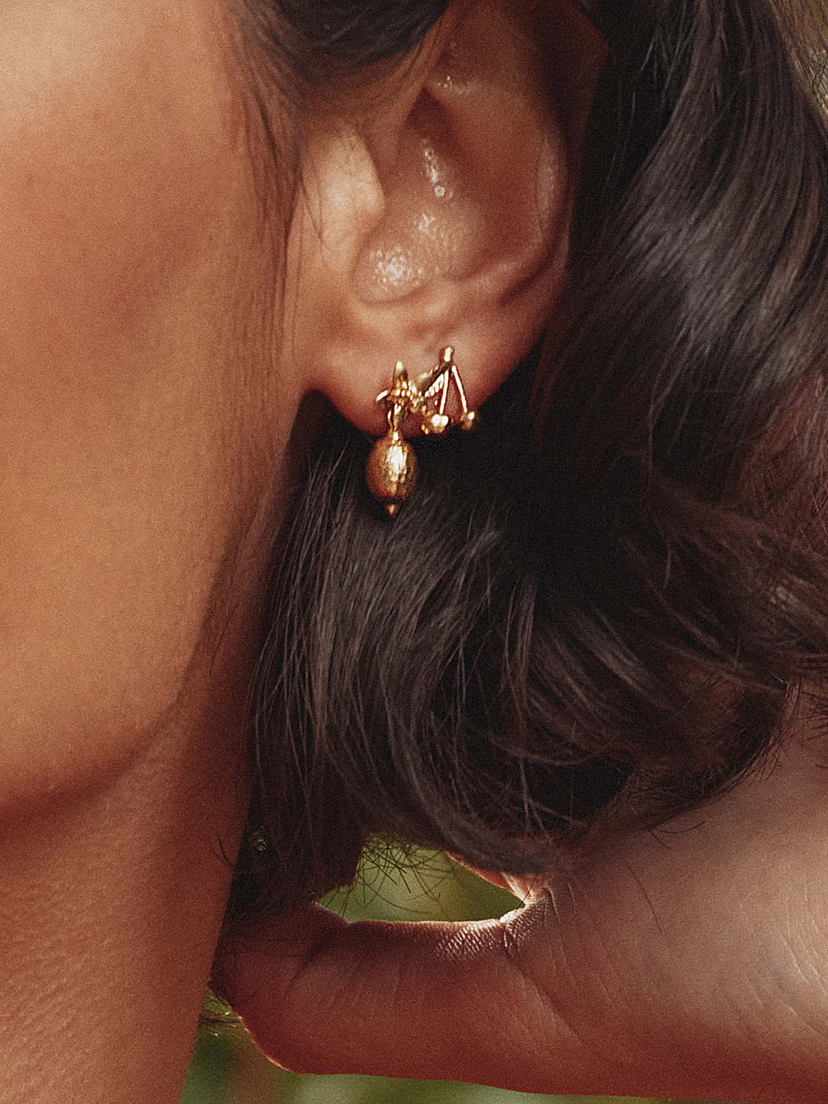 Lemon Blossom Stud Earrings with Lemon Drops